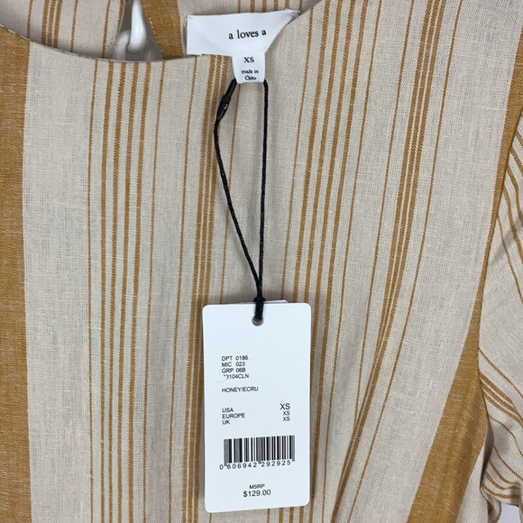 🆕Linen cream round neck size XS dress - Picture 6 of 8